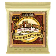 Ernie Ball Earthwood Silk and Steel Extra Soft 80/20 Bronze Acoustic Guitar Strings 3-Pack 10-50