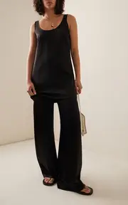 [Leset] Barb Satin Wide-Leg Pants