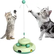 Cat Spring Ball Toy | Automatic Kitten Toy No Batteries Needed - Exciting Pet Seeking Game for Mental Stimulation for Playing & Exercise