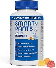 SmartyPants Adult Complete Daily Gummy Vitamins: Gluten Free, Multivitamin & Omega 3 DHA/EPA Fish Oil, Methyl B12, Vitamin D3, Non-GMO, 180 count (30 Day Supply)