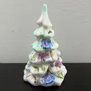 Fenton Glass Jadeite Green Cornflowers Christmas Winter Tree Bumblebee LE #24/35