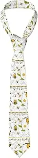 [WURTON] Flower Paris Eiffel Tower Print Men'S Neckties Tie,Funny Novelty Neck Ties Cravat For Groom,Father, And Groomsman