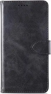 [LCEHTOGYE] Cover for Samsung Galaxy M34 5G, PU Bracket Shell Back Case Bumper Protective Case for Samsung Galaxy M34 5G-QKXNPT - Black