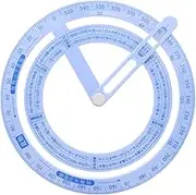 Totority 4pcs Circle Drawing Ruler with Rotating Indicator for Accurate Angle Measurement Stencil Ruler for Craft Projects and Detailed Markings
