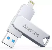 MFi Certified Flash Drive 256GB for iPhone USB Memory (Lightning+USB)