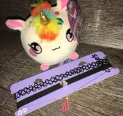 Claire’s Squeezamals Aurora Unicorn Scented Plush Choker Necklace Jewelry Lot