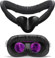 VR Facial Interface & Face Pad for Oculus Quest 2 - Breathable Holes Leather Fac