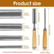 4Pcs Wood Chisel Set Chrome Vanadium Woodworking Chisel Tool Multipurpose EmXkJ
