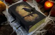 Vintage Leather Journal Blank Spell Book of Shadows with deckle edge paper gifts