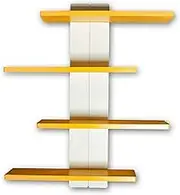 Floating Wall Shelves Modern Storage and Display in 5 Colors Stylish and Sturdy Shelving for Home Office Living Room and Bedroom Decor (White & Yellow)
