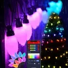 2024 DIY 49Ft 75 LED C9 Connectable Strawberry Fairy String Lights（16.4ft*3）,...