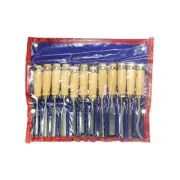 GA260169 Silverline Precision Wood Carving Set 12pce 135mm Woodwork DIY Tool