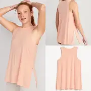 Old Navy Women's UltraLite All-Day Tunic Tank Top Peach Wren Size XS Petite