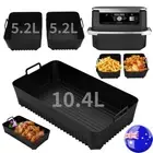 3× Silicone Pot Liners for Ninja AF500UK Air Fryer Dual Baskets Accessories New