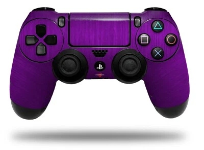Skin for Playstation 4 Sony PS4 Controller Simulated Brushed Metal Purple