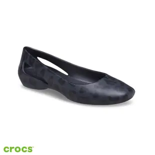 Crocs 卡駱馳 (女鞋) 思瓏圖案平底鞋-206210-90L_洞洞鞋