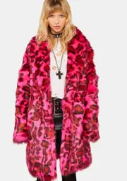 [AZALEA WANG] Cheetah Dynasty Faux Fur Coat