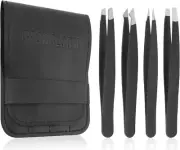 4 Pcs Professional Tweezers Set Stainless Steel Precision Tweezer For Eyebrow