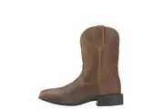 Ariat Mens Heritage Roper Wide Square Toe Western Boot 10015288 Powder Brown Non-Safety Leather Cowboy Boot for Riding, Ranch Life, and Everyday Country Wear