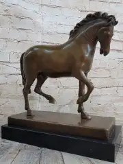 Antiquity Chinese 100% Bronze Ware Dynasty Tang War Horse Success Statue Deal