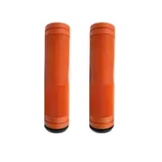 Bulletproof Mountain Bike Grips 130mm with Black End Plugs Orange