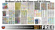Personalised / Custom School Name Label Stickers (30x13) Waterproof Vinyl Tags