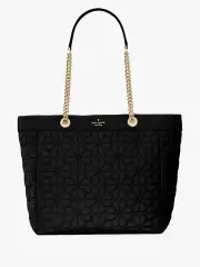 Spade Flower Quilted Fabric Extra Large Tote