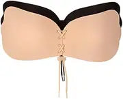 [Generic] Yogi Store Push up Adhesive Bra Invisible Strapless Reusable Plunge Bras Backless Silicone Sticky Bra for Women and Girls Free Size