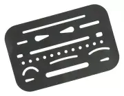Alvin Stainless Steel Erasing Shield (3298) Silver.