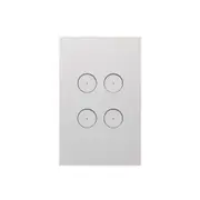 Clipsal Saturn Zen Grid and Plate Assembly 4 Gang Zen White Less Mech - Z4064VH-ZW
