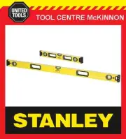 STANLEY FATMAX BOX 2ft / 600mm & 4ft / 1200mm 3-VIAL SPIRIT LEVEL SET TWIN PACK