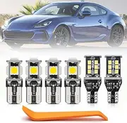 nsautolighting 7pcs White LED Interior Lights Bulb Kit for 2022- Subaru BRZ Toyota GR86 4th Super Bright 6000K Light Bulbs Map Dome Door Brake Trunk Package + Install Tool
