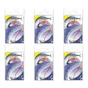 6x Wilson Tangle Free Whiting Rig Stainless Steel Longshank Hook - Size 6