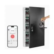 WeHere 104 Keys Lock Box Wall Mount with Key Drop Slot, APP Bluetooth/OTP/Wi-...