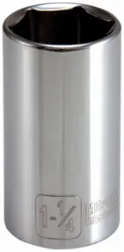 1/2-In. Drive, 1-1/4-In. 6-Point Deep Socket 120385