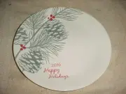 CORELLE 2016 HAPPY HOLIDAYS LIMITED EDITION DINNER PLATE FREE USA SHIPPING
