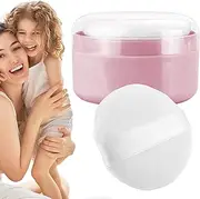 Body Powder Container,Lightweight Cosmetic Dusting Box - Baby After-Bath Body Powder Puff And Container -Case For Beach Travel -Home