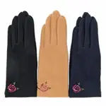 日本製 玫瑰刺繡 冬季保暖手套 羊毛手套(3色)