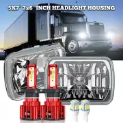 For Freightliner MT-35 MT-45 MT-55 Step Van DOT 5x7" 7x6 LED Headlight Hi Low+H4 (for: Peugeot)