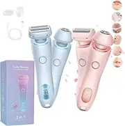 Gleam Pro 3.0 Shaver for Women by Women, SilkGlide Pro - 2024 Best Silk Glide Razor, Get a Smooth Shave Every Time Without The Bumps, Burns or Nicks (Blue+Pink)