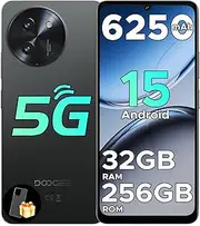 DOOGEE Note 59 Pro Unlocked Cell Phone 5G Android 15,32GB+256GB/TF 2TB Android Phone,6250mAh Battery,6.75"HD+120Hz Cellphone,16MP+8MP,5G Dual SIM Smartphone,Widevine L1/NFC/Face Unlock/Fingerprint/OTG
