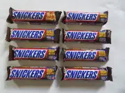 (8) Count Lot Of Snickers Candy Bars 1.86 Oz Each Bar Yummy!