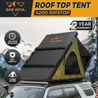 San Hima Kalbarri Lite Rooftop Tent Hardshell With Ladder & Rack Camping Olive