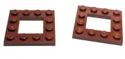 Lego - Lot of 2 - Brown, Plate Special 4 x 4
