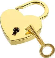 DOITOOL Heart Padlock for Couples Wishing Lock Hanging Luggage Lock Jewelry Box Key