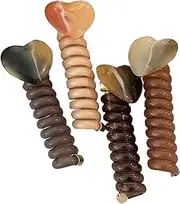 Imtrub Spiral Hair Ties For Thin Hair - Spiral Ponytail Hair Ties - 4X Flexible Wire Set For Party Costume Women Girls Teens Styling Gear