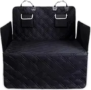 Anti-Scratch Pet Cargo Liner Mat for SUV Waterproof 2 Large Storage Pockets Nonslip Car Dog Seat Cover Machine Washable