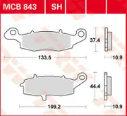 TRW Lucas Brake pad MCB843