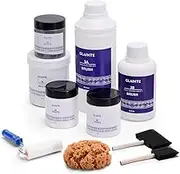 GLAINTE Epoxy Countertop Paint Kit - Granite Counter Top Refinishing Paint Kit for Kitchen Bathroom Epoxy Resin Topcoat for Marble Granite Formica Laminate Ceramic Tile, White