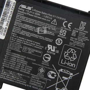 Asus 華碩原廠 C41N1416 用於 G601J G501 UX501JW UX501VW N501L 筆電電池